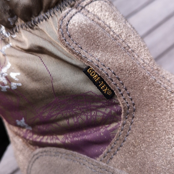 Ecco leather and fabric patterned winter boots - Picture 6 of 14